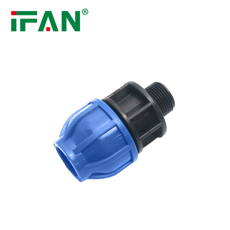 Ifan HDPE Threaded Pipe Fitting Male Socket HDPE Compression Fitting Coupling