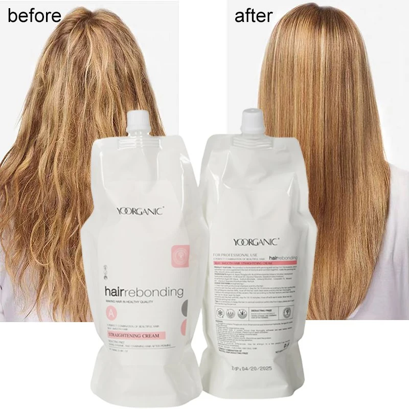 Private Label Italy proteína de qualidade suave sem irritação cabelo endireitando Creme profissional cabelo Perm Lotion