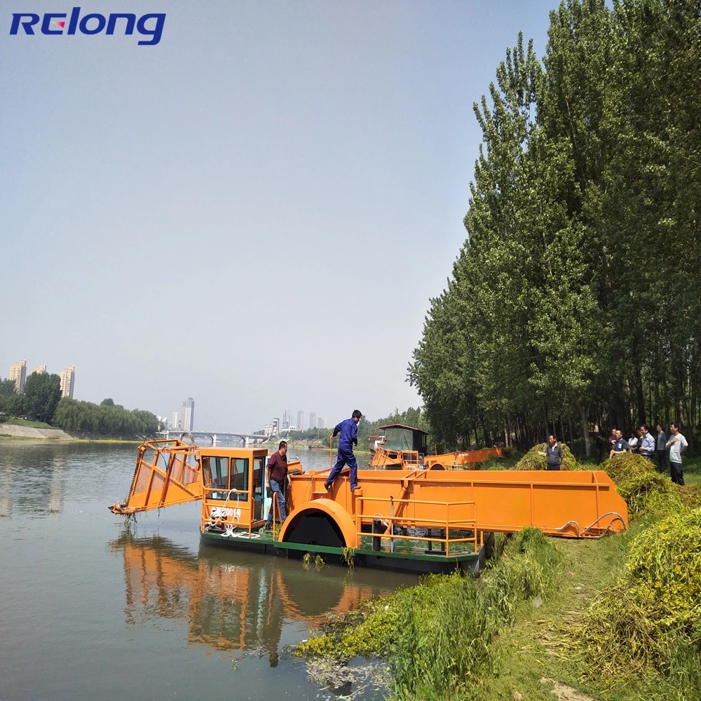 Automatic Mowing Boat/Aquatic Weed Harvester/ Floating Debris Garbage Cleaning Harvesting Equipment