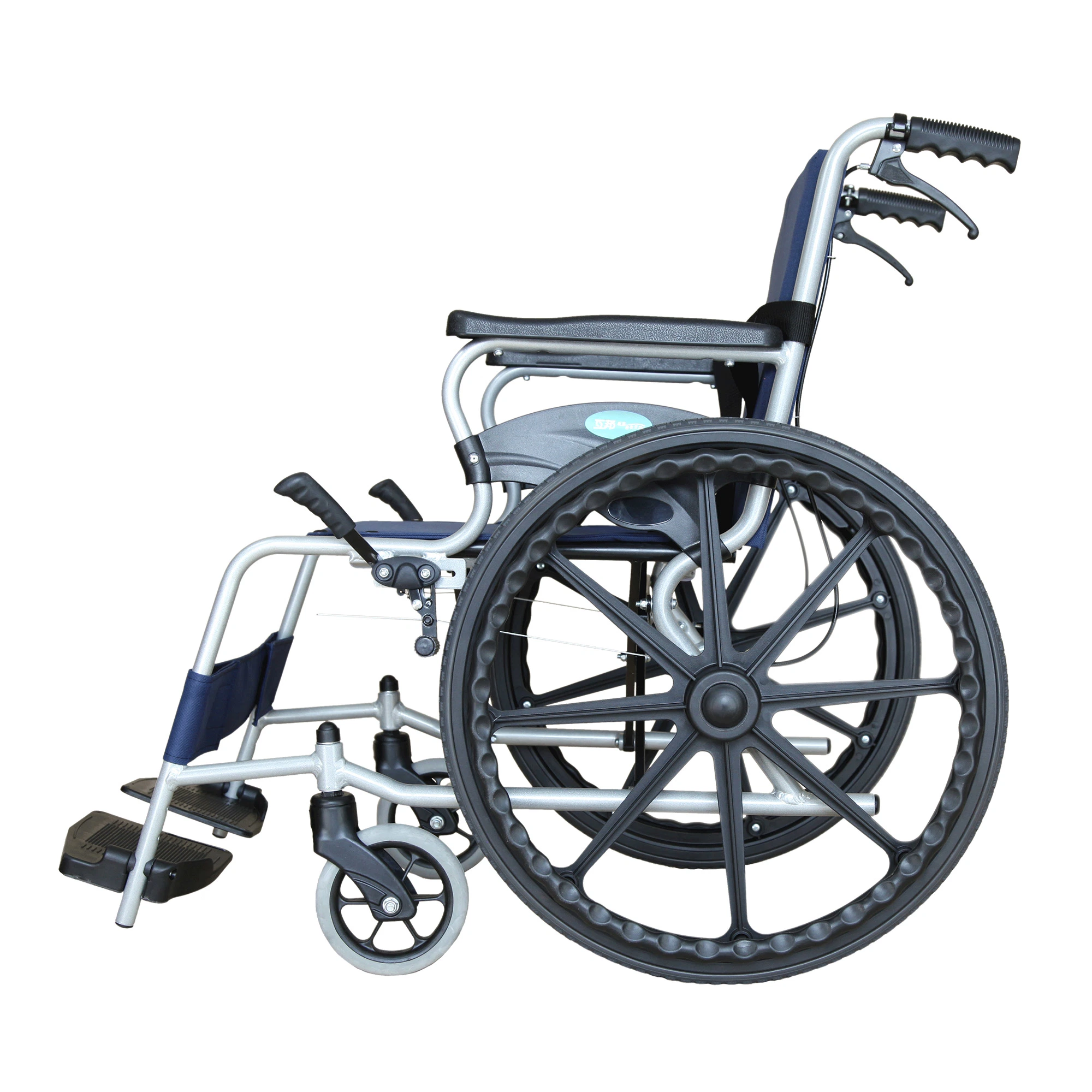 Mode Therapie Manuelle Folding Power für ältere tragbare Krücke Aluminium Rollstuhl