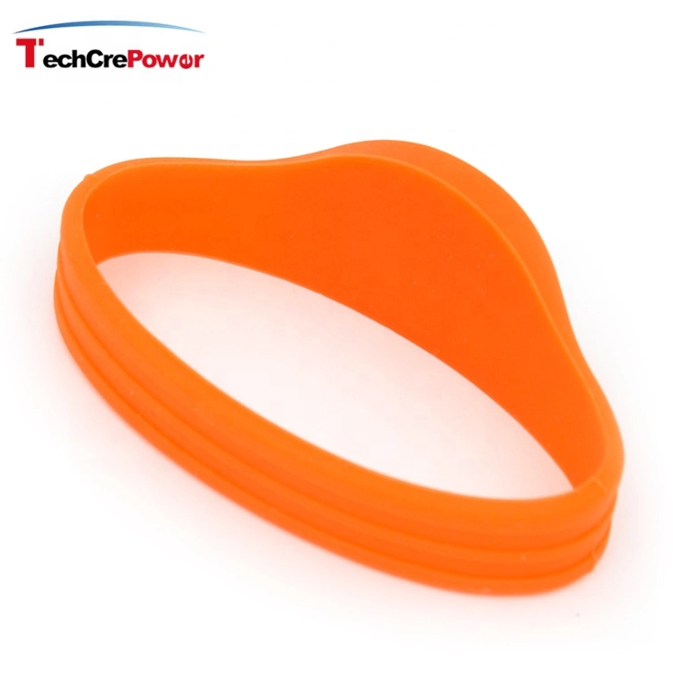 Em4100 ID Customized Logo RFID Kids Rubber Adjustable Silicone Wristband Made in China