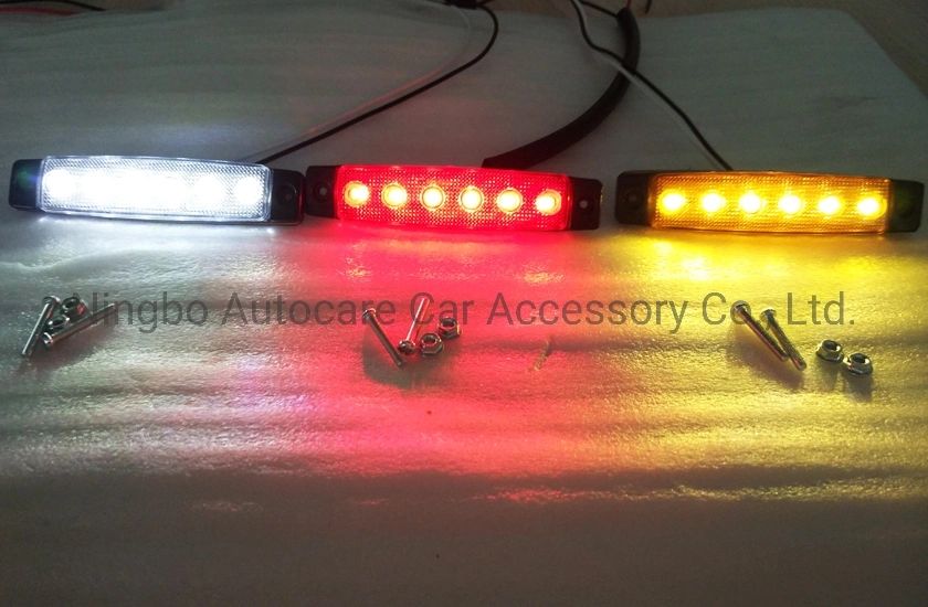 High quality/High cost performance , Low Price and Small Weight 6LED Side Light 12V/24V/10-30V Truck Tail Light