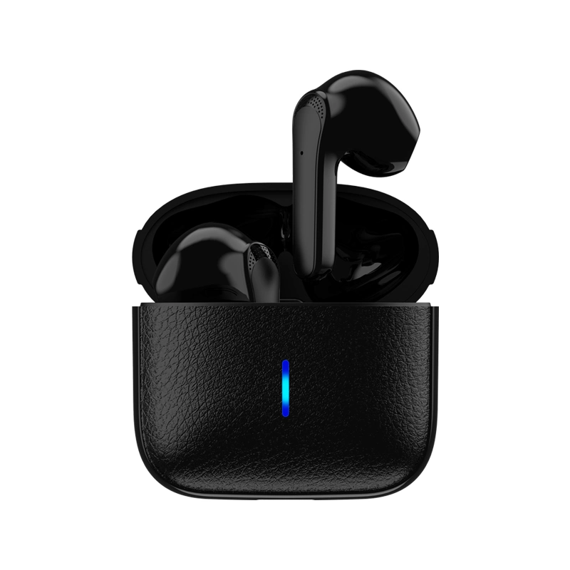 Directamente de fábrica de la pantalla LCD Juegos mini auriculares auriculares auriculares auriculares inalámbricos auriculares impermeables con cuero Manwork estuche de carga