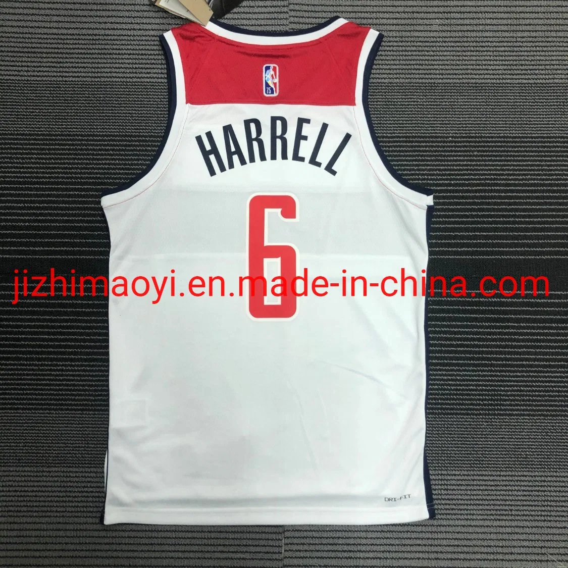 Wholesale/Supplier 2022 N-B-a 75th Anniversary Diamond Washington Wizards Jersey White Red Jersey Swingman