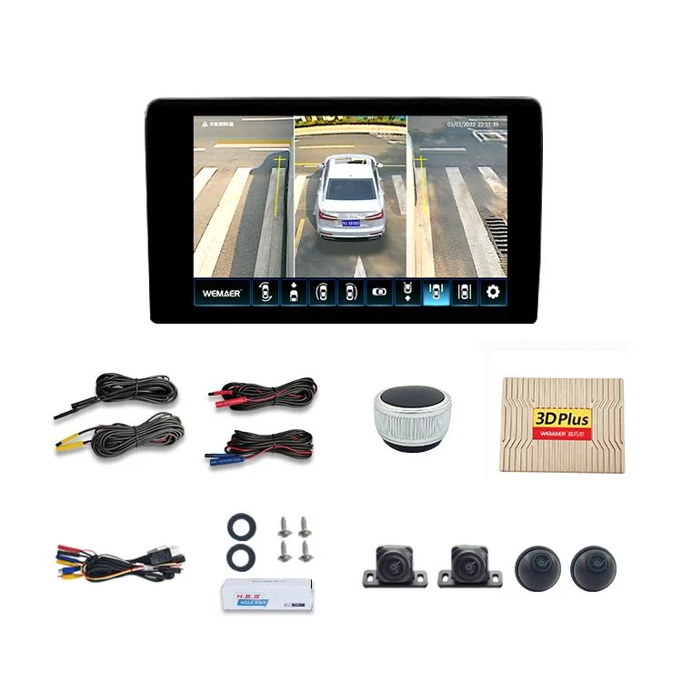 Wemaer HD Bird View Monitor Car Camera Ahd Panoramic Parking Security System Recording Device Module 3D Car 360 Camera