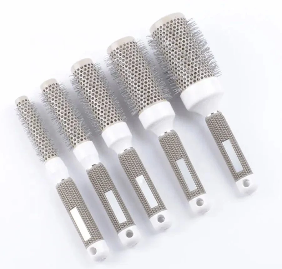 Salon Round Aluminum Tube Ceramic Barrel Comb Hairdressing Hair Brush