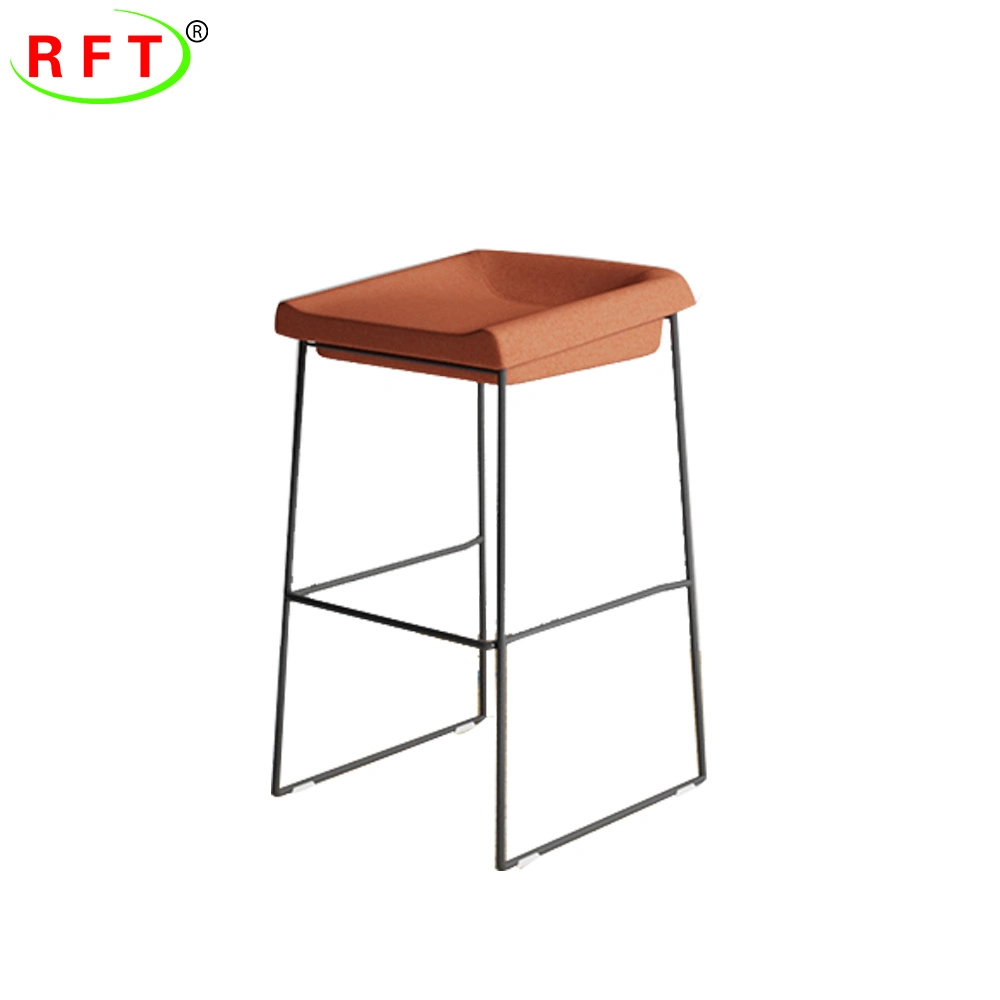 High Plastic Seat Meta Leg Bar Furniture Coffee Chair