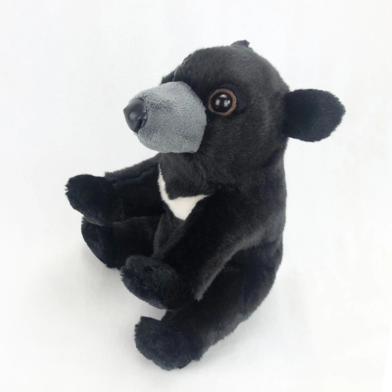 20cm Soft Furry Plush Teddy Wild Toy Lovely Black Bear Stuffed Animal