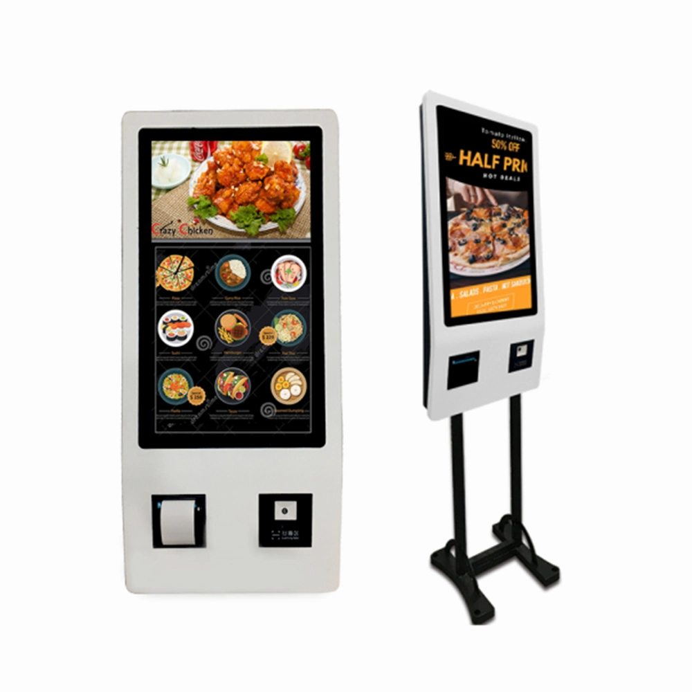 Smart Touch Screen Information Kiosk for Catering Self Checkout Machine Facial Payment Interactive Wall Mount Kiosk