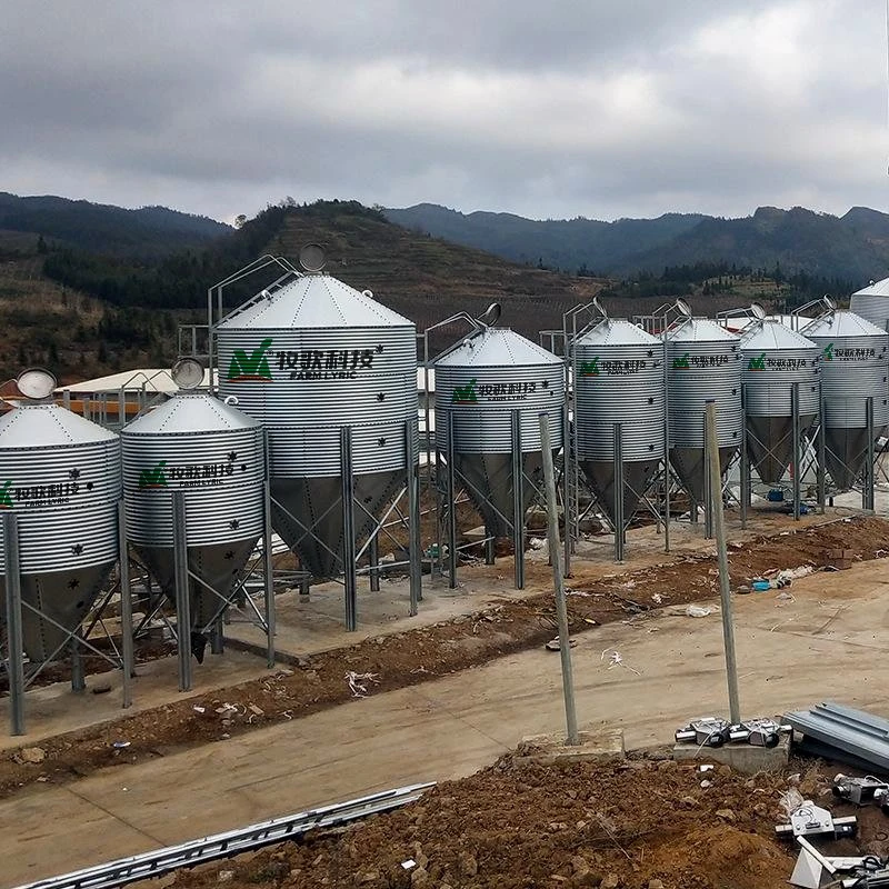 Caixa de aço galvanizado espessado para sistema de alimentação automática de gado