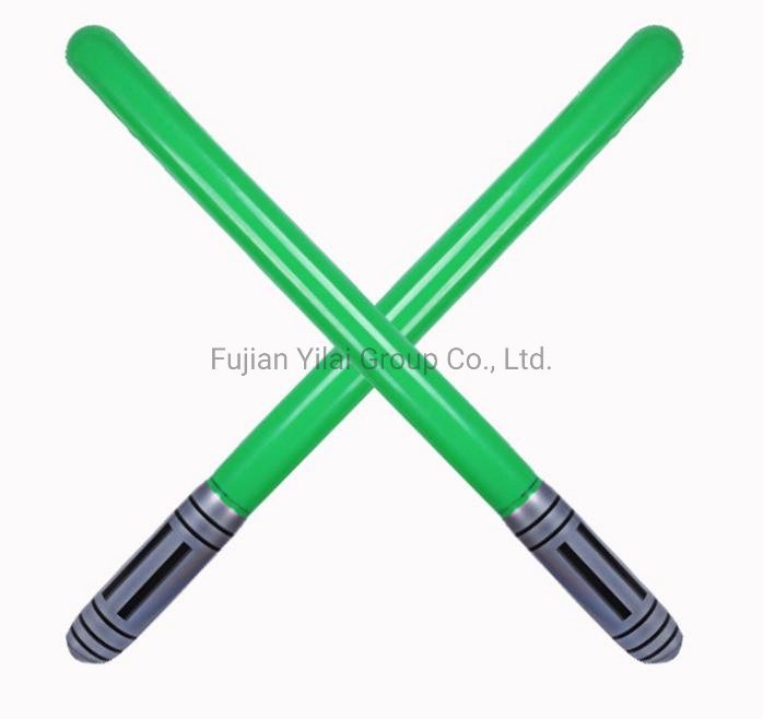 Solid Color Inflatable Knights Weapon Plastic Sword Toys Customized Logo Promotional Toy