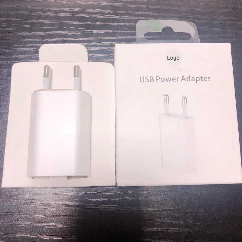 Wholesale High Quality 5W USB Power Supply Universal Wall Charger Box 5V 1A Fast EU UK Us Au Plug Power Adapter for Mobile Cell Phone Accessories