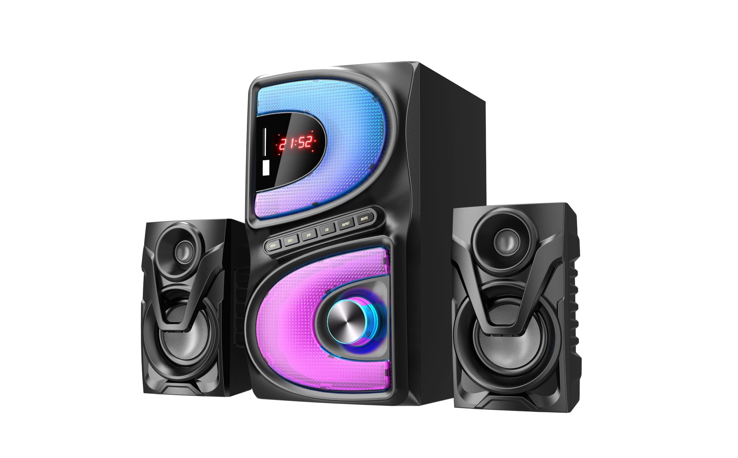 DJ Karaoké active 2.1 canaux stéréo de mp3 haut-parleur Bluetooth Home Cinéma