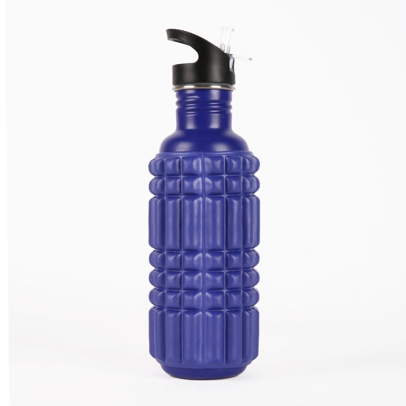 Eco-Friendly Stainless Steel Foam Roller Sport Bottle Hot Water Bottle Foldable Silicone Bo