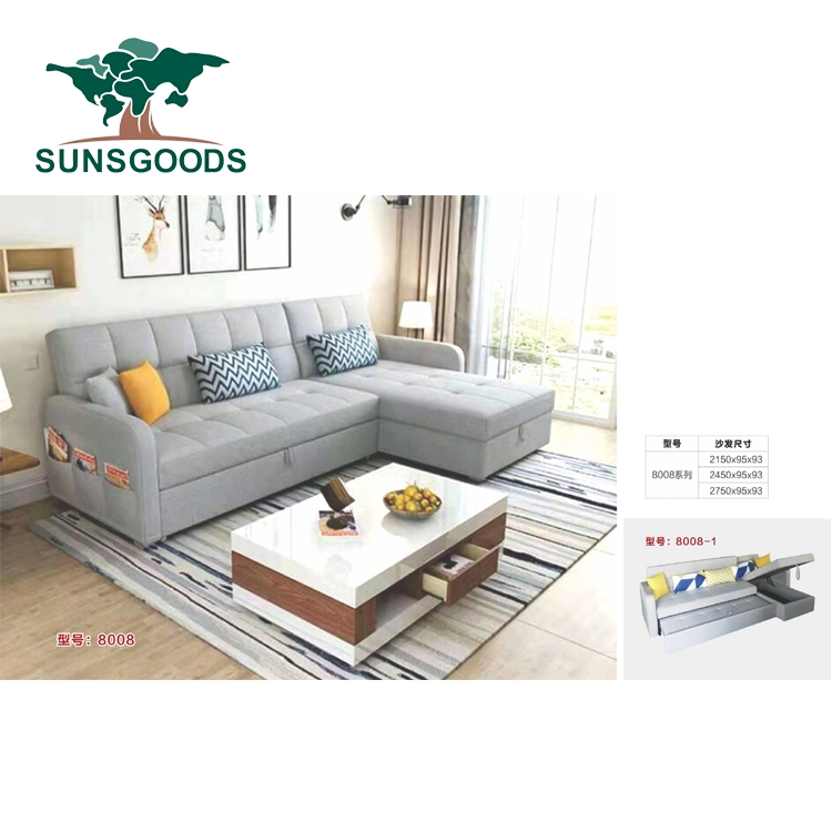 Sofa Bed Dual Purpose Living Room Single Double Triple Multifunctional Solid Wood Folding Sofa Bed