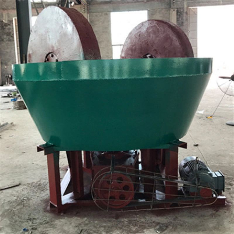 Small Scale Gold Mining Equipment Wet Pan Mill Round Mill Gold Round Mill Shipping to Zimbabwe