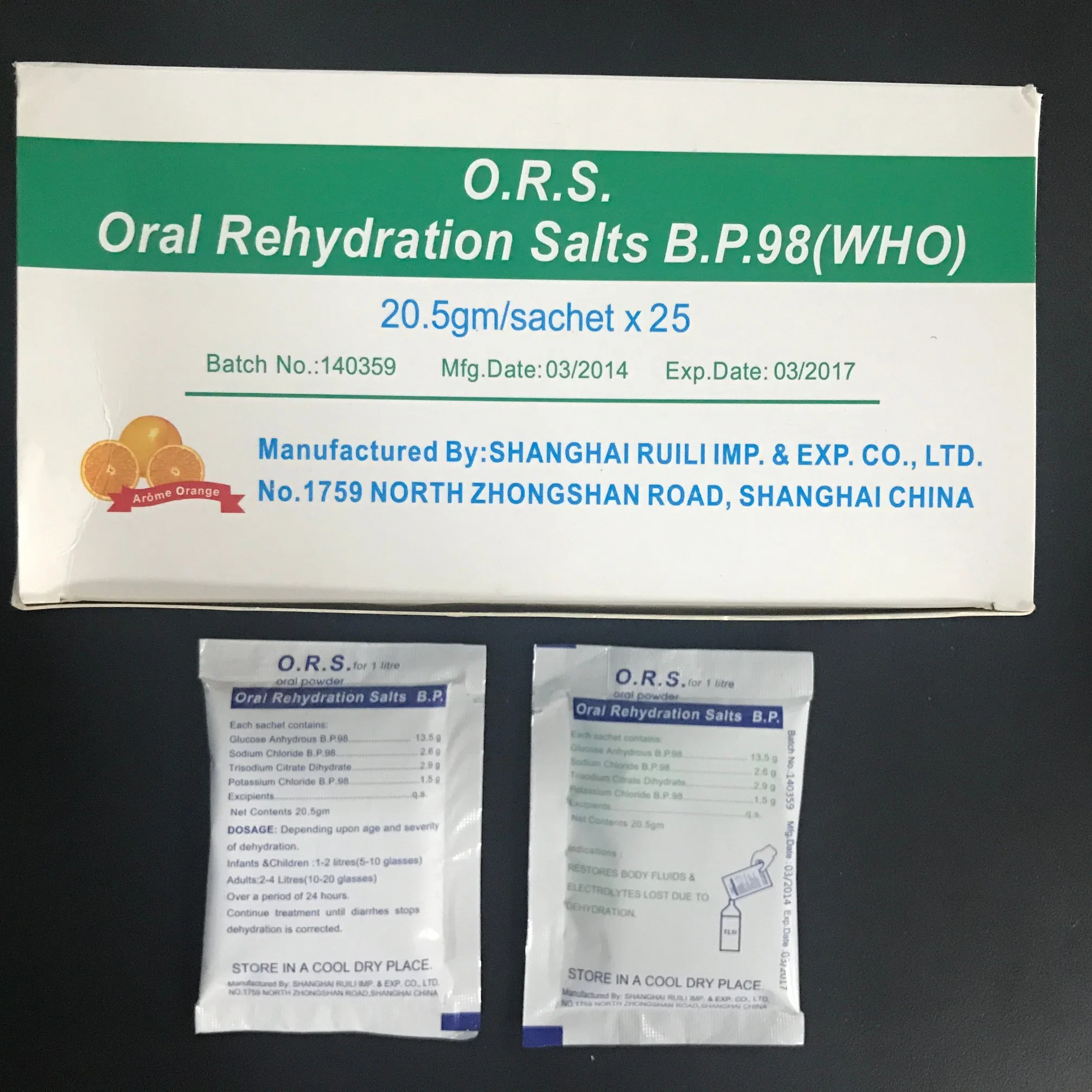 Ors Oral Rehydration Salts 20.5g 25bags/Box