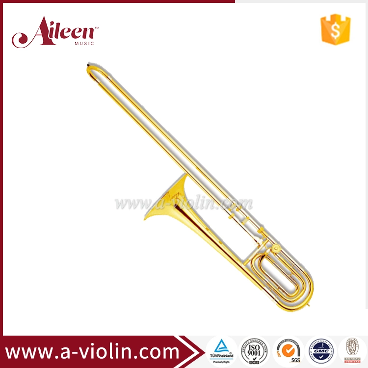 F/BB Key Gold Lacquer Bass Trombone مع علبة ABS