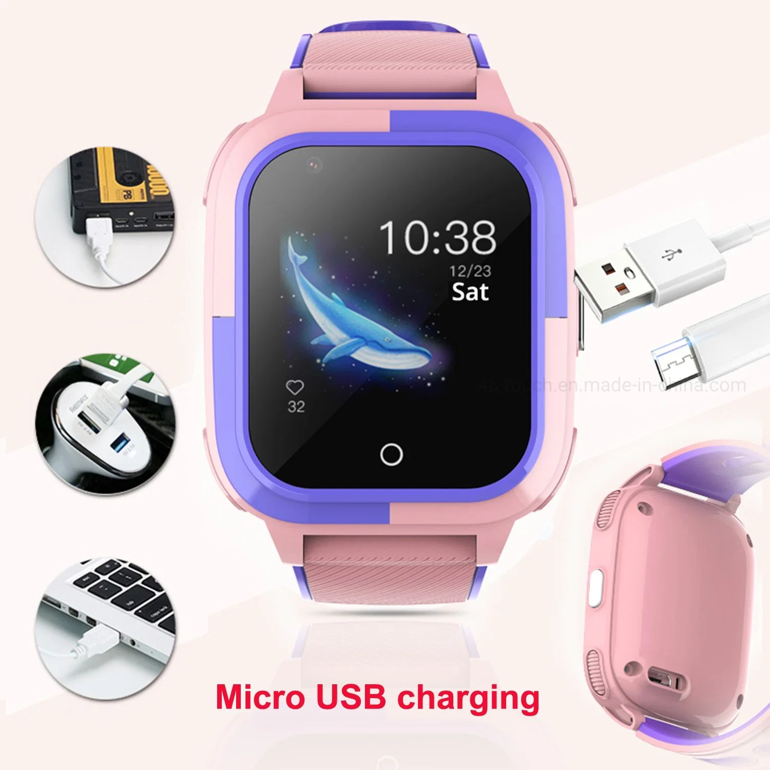 Quality Hot Selling 4G IP67 Waterproof GPS Tracking Tracker watch with Video Call for Free App Alarm Alert D56