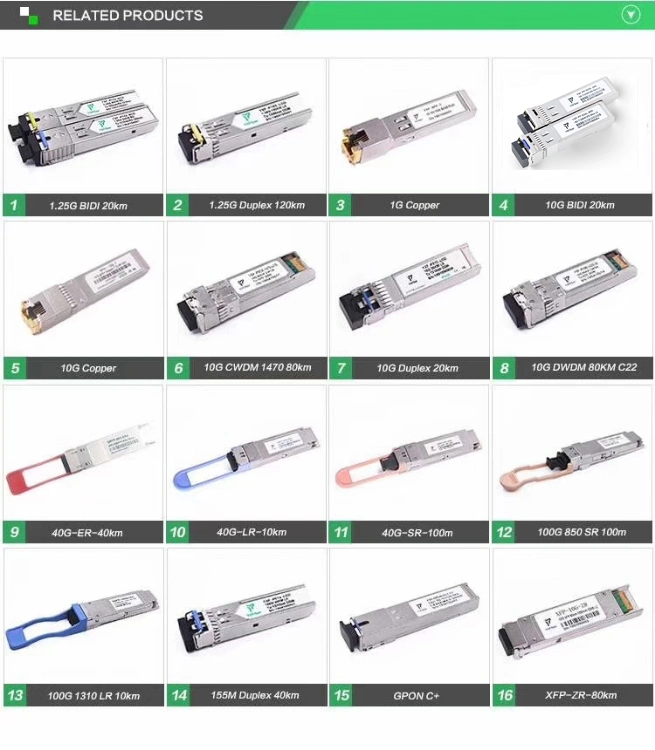 Trabajar con Switch Cisco 10g de 40km de longitud de onda 1310 nm transceptor módulo SFP