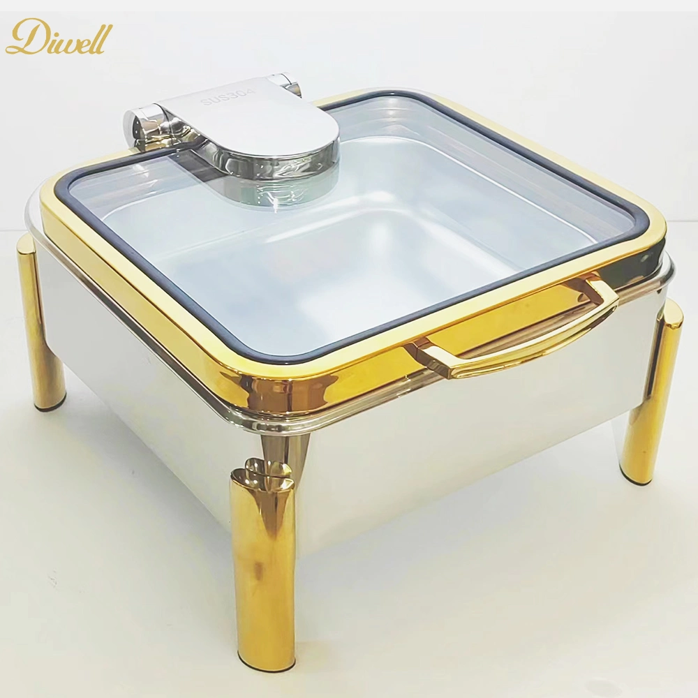 Original Factory New Design Luxury Gold Buffet Server Chafing Dish