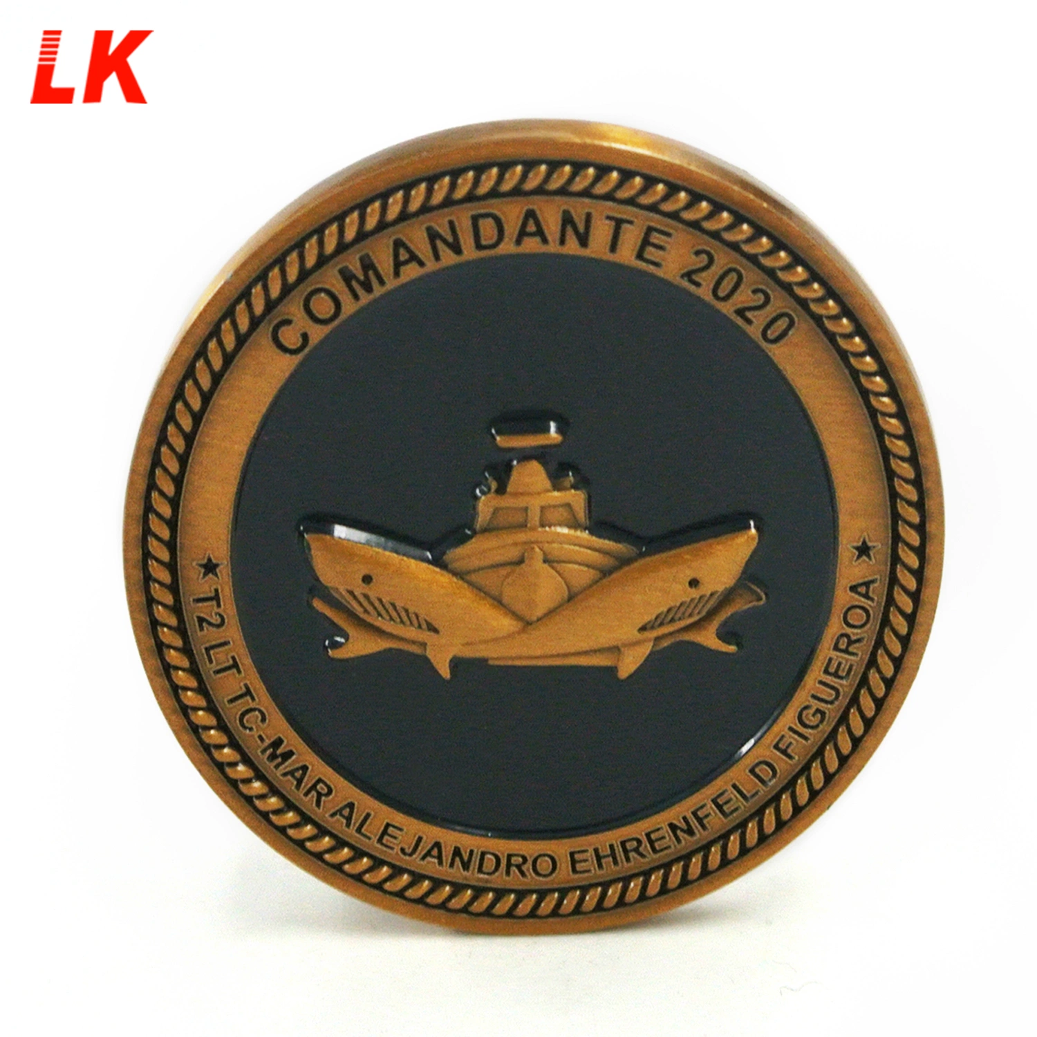 Cheap Customized fashion Metal Antique Gold Challenge Coin with Your Logo