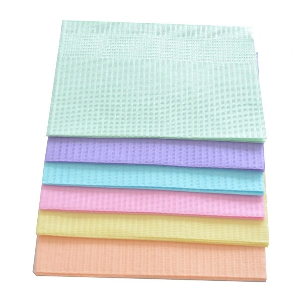 Disposable 3 Ply Patient Bibs Medical Colorful Waterproof Dental Bib