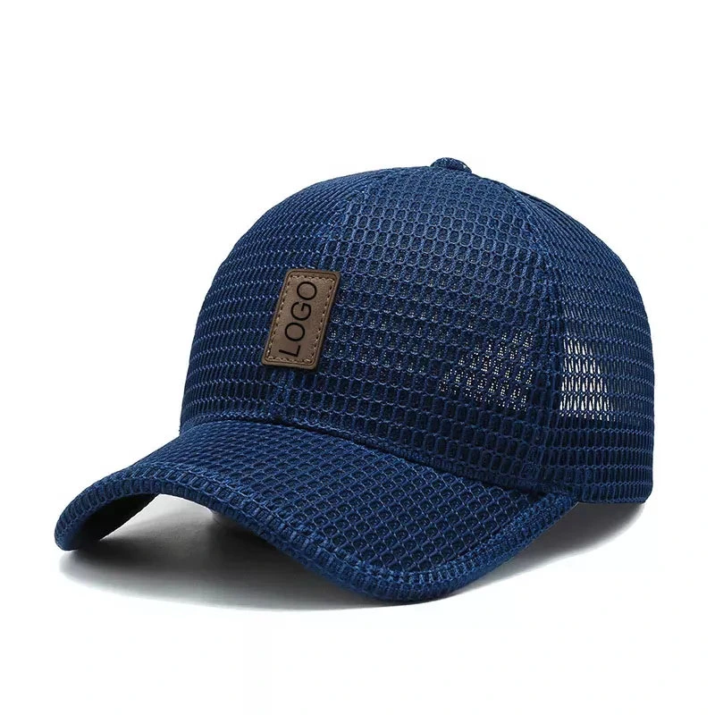 Gorra de béisbol personalizada de malla transpirable de verano para mujer y hombre coreano al aire libre con protección solar