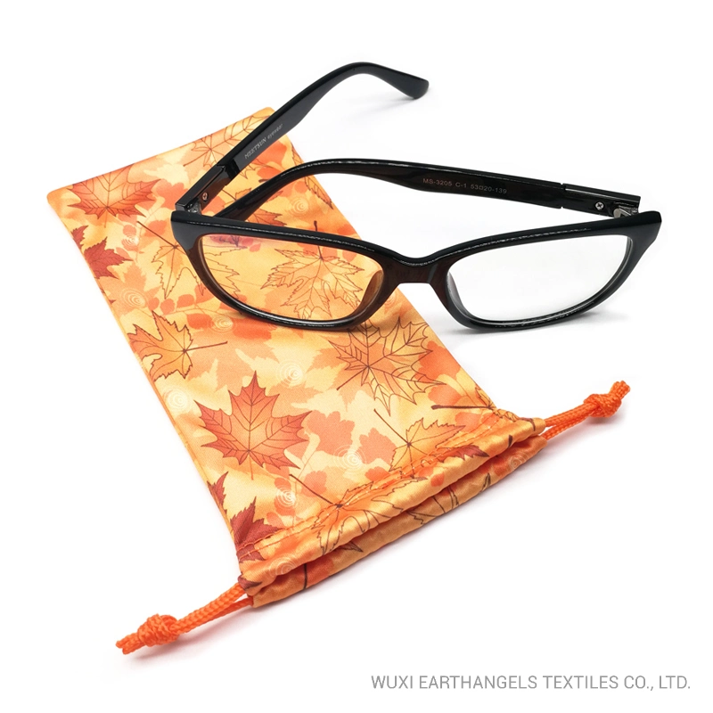 Custom Printed Microfiber Sunglasses Holder Silk Cloth Bag Eyeglasses Pouch