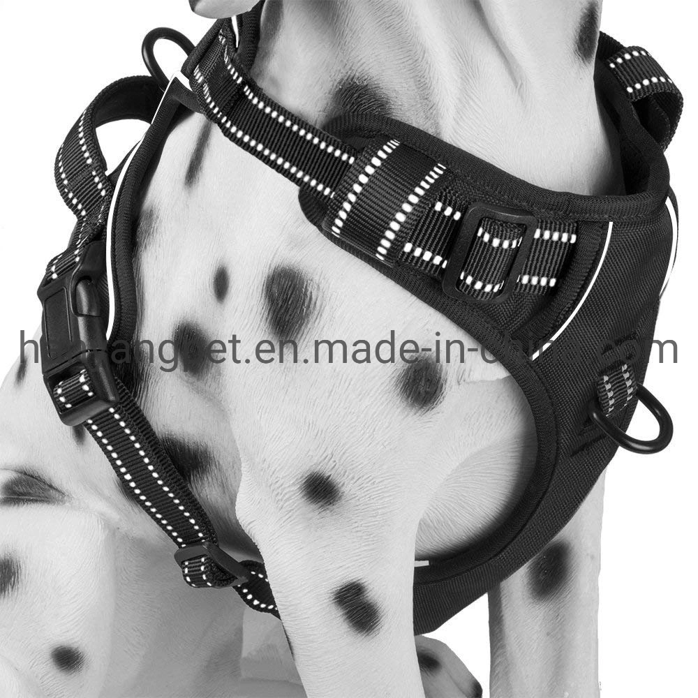 Hanyang Custom Print Premium 3m Reflective Oxford Fabric No Pull Pet Dog Harness