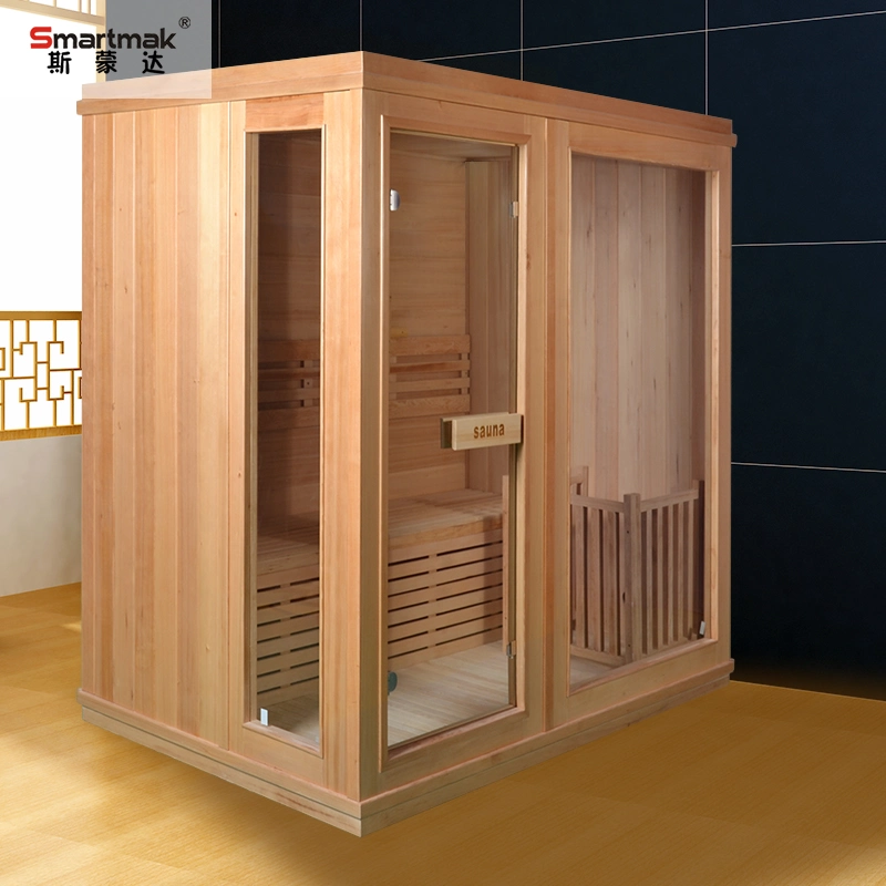 Home Traditional Heater Hemlock Wooden Indoor Dry Wet Steam Sauna