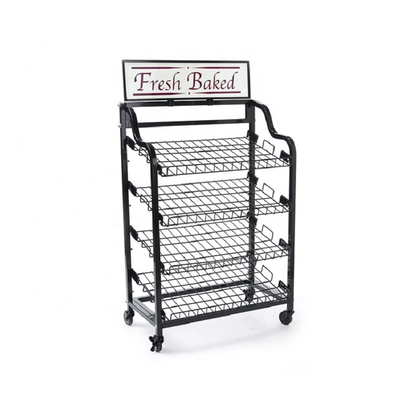 OEM Display Acero estante supermercado Metal Shopping Mall Rack para Venta de comida