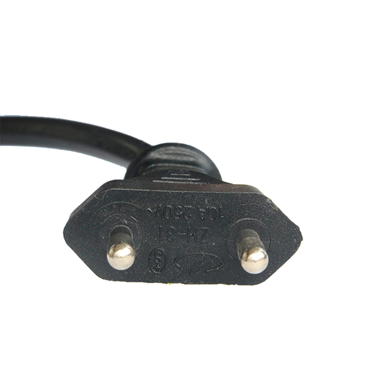 S+ Certified 10A 250V T11 Plug Power Cord Match to Rubber Flexible Cord H05rn-F 2X0.75mm&sup2; ~1.0mm&sup2;