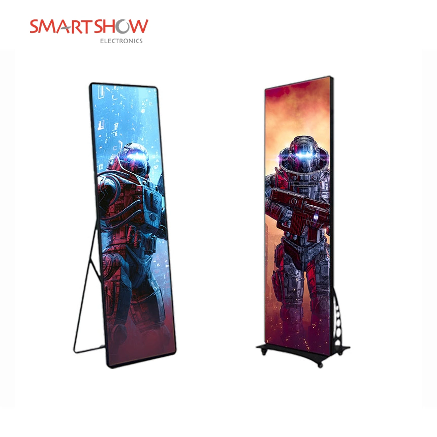 LED Video Wall Screen LED P2.5 Indoor Full Color LED Poster Screen 640mm 1920mm Floor Standing LED Display Ultra Thin Advertising LED Video Display