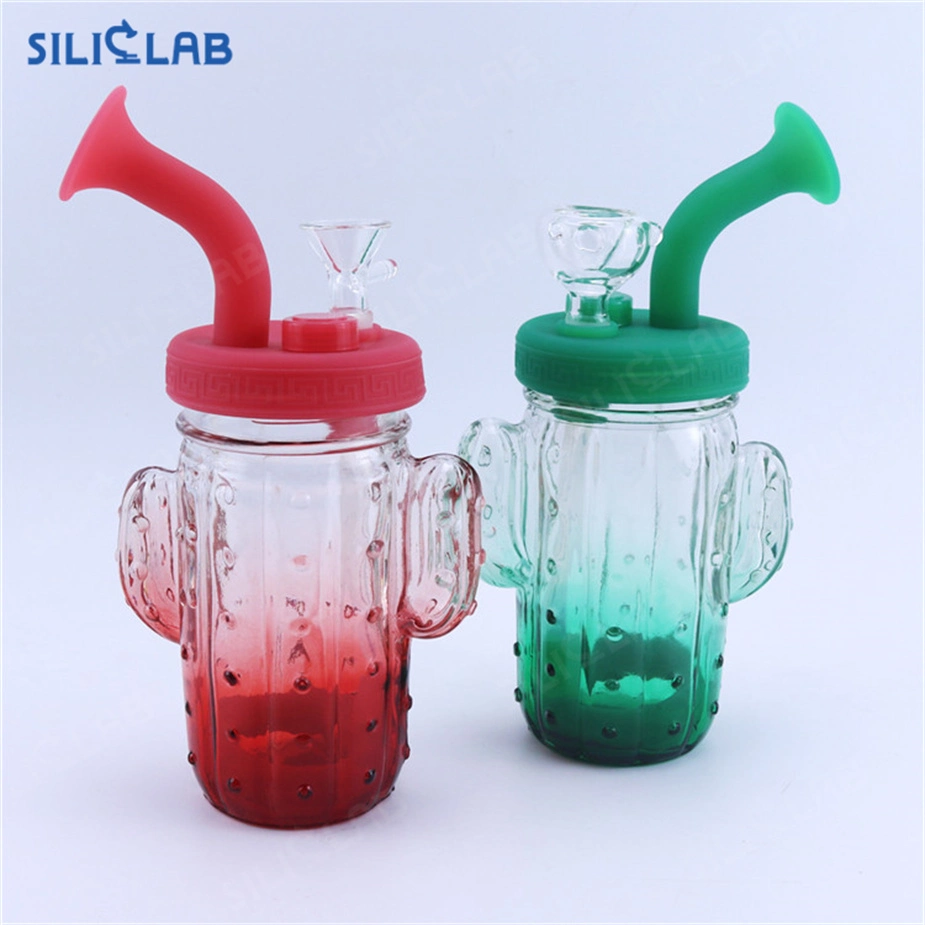 Cactus Glass Mug DAB Rig Tobacco Herb Smoking Water Pipe