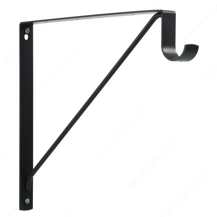 Closet Shelf Bracket & Rod Brackets Black Closet Pole Shelves Brackets