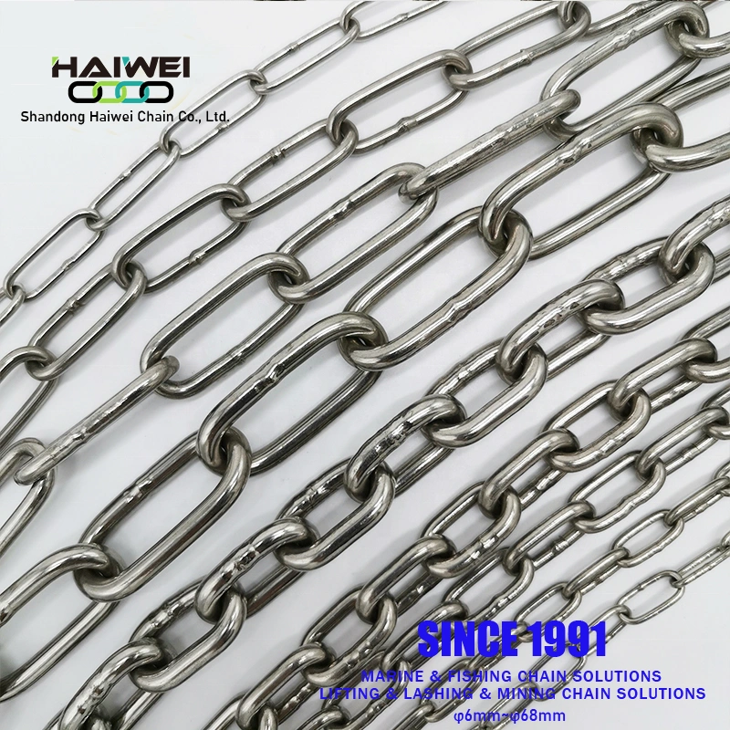 High Test Nacm96 G43 1/4 5/16 3/8 316 Stainless Steel Standard Chain for European Markets