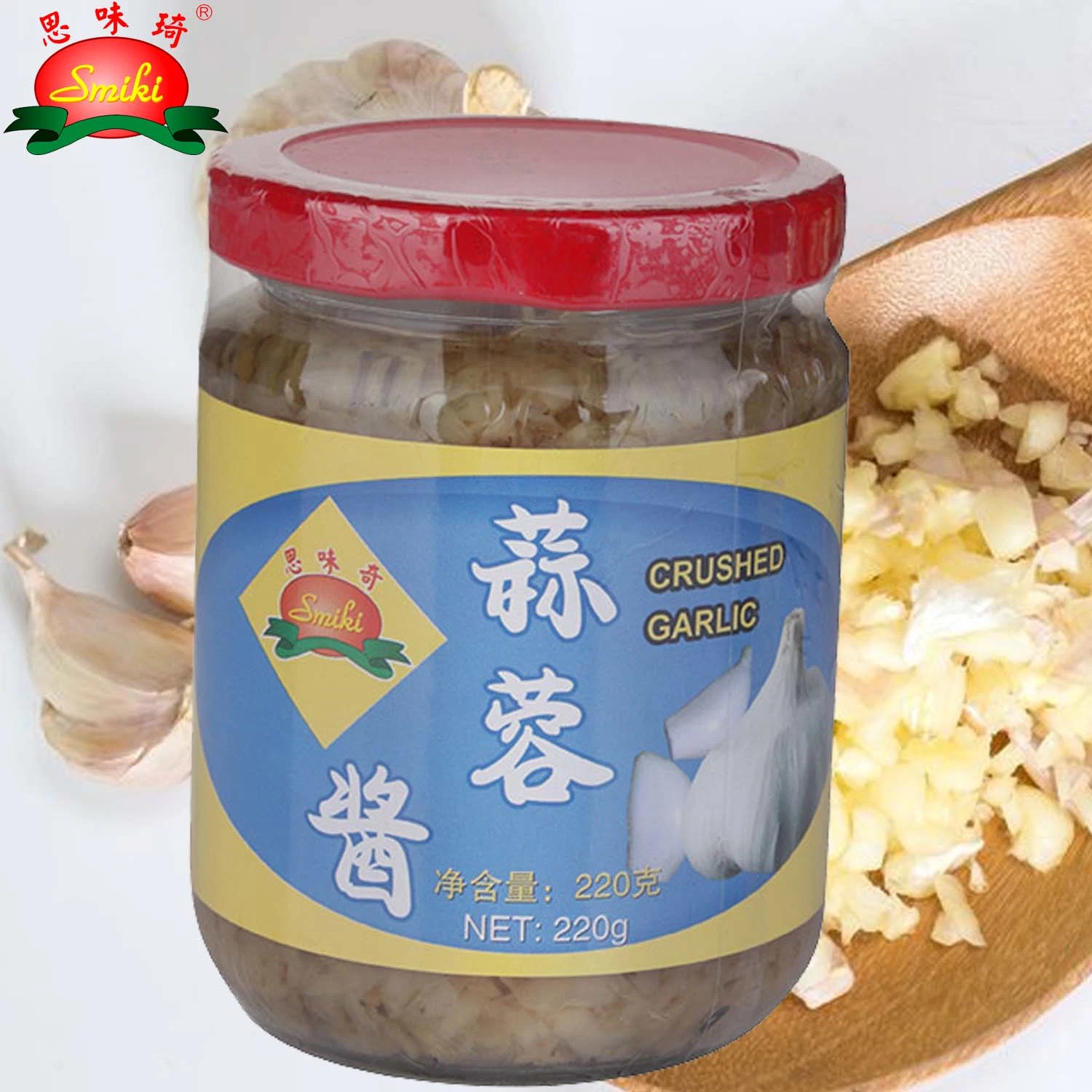 220g Crushed Garlic Vs Minced Made in China