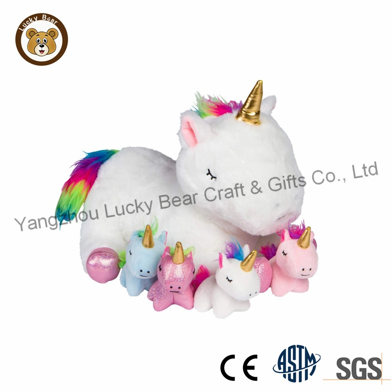 Yangzhou personalizado de la fábrica de peluche Unicornio coloridos juguetes para niños de la felpa