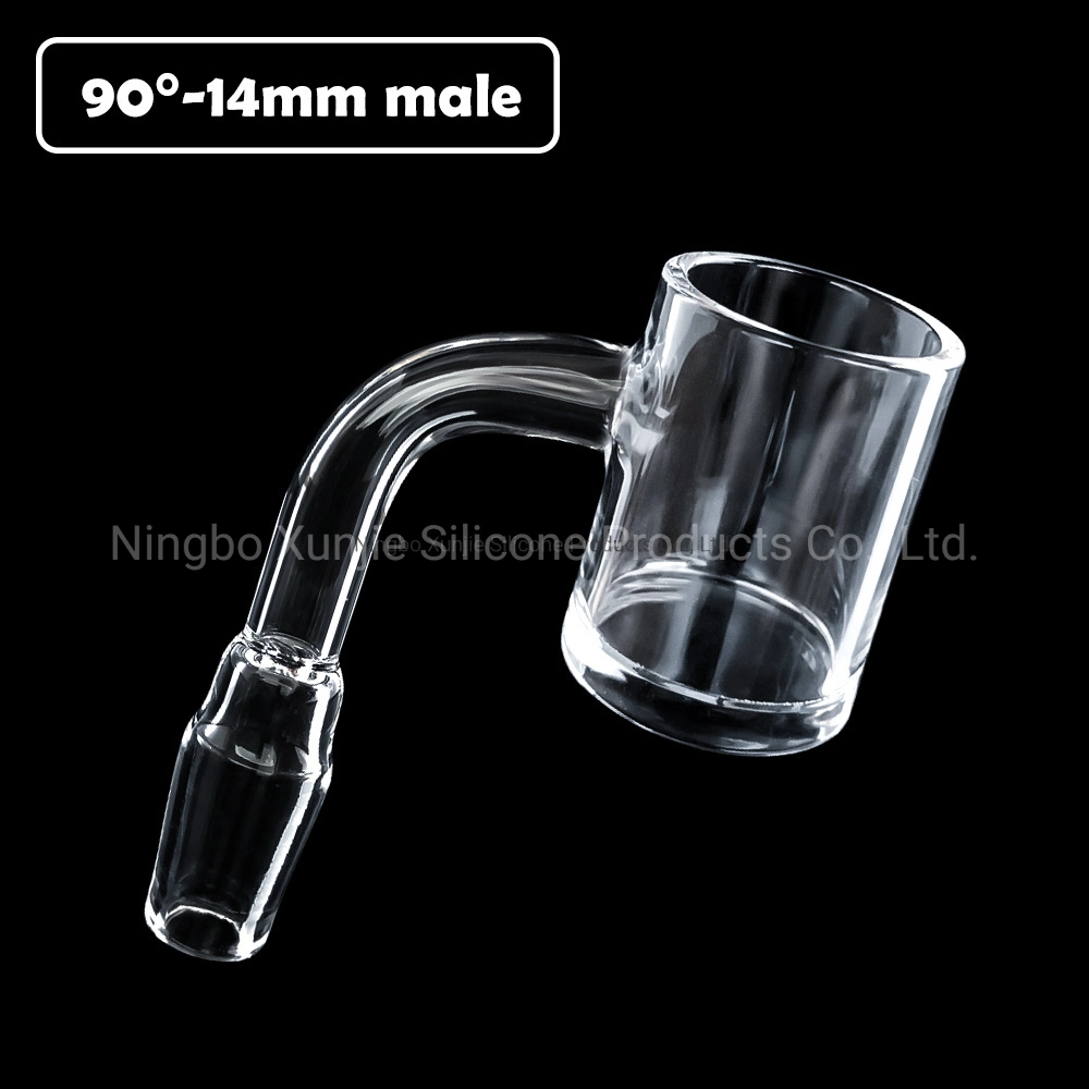 Heißer Verkauf flache Oberseite 25mm Quarz Banger 45/90 Grad Glas Glasrohr Für Schalen