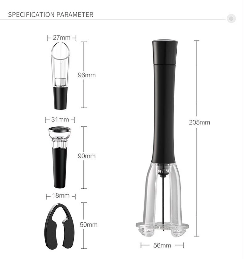 Party and Wine Lover Stopper Aerator Pourer Manual Wine Bottle Opener Set