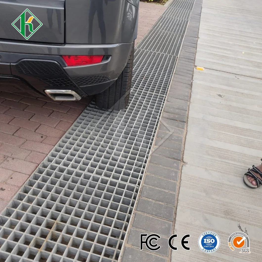 Kaiheng Steel Grating Platform Supplier Trench Drain Covers Stainless Steel China Anti-Theft Iron Drain Grates