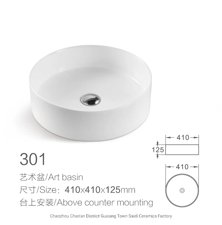 China Wholesale/Supplier Sanitaryware Bathroom Furniture Sink Ceramics Wash Art Basin (b301)