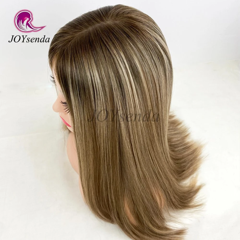 Proveedor de fábrica profesional Peluca rubia con reflejos 100% cabello humano virgen Peluca judía/Kosher Wig/Sheitel Wigs/Peluca judía kosher para mujeres blancas