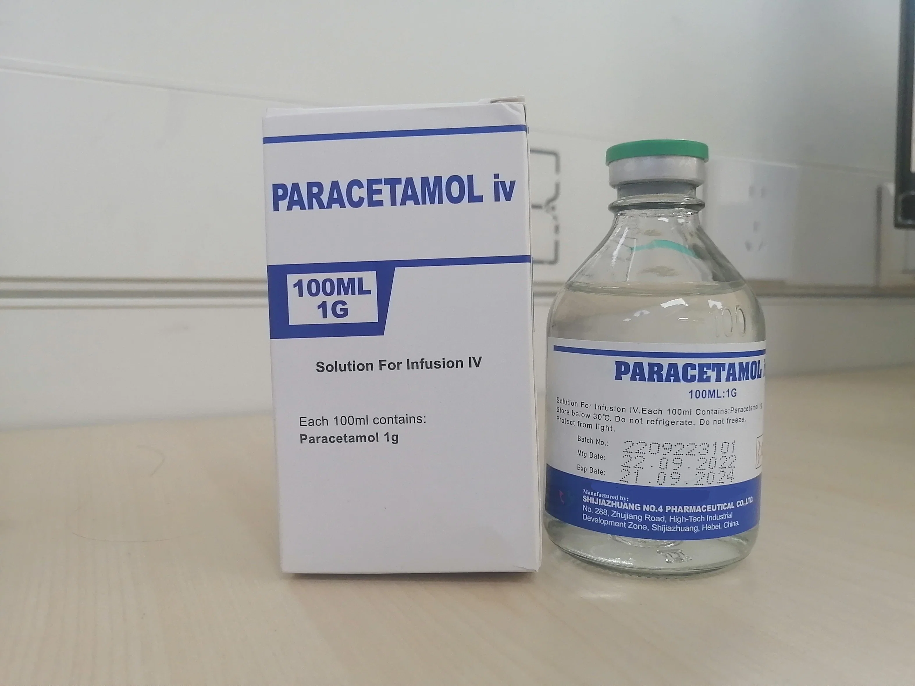 Inyección de paracetamol 100ml: 1G Ma Soporte