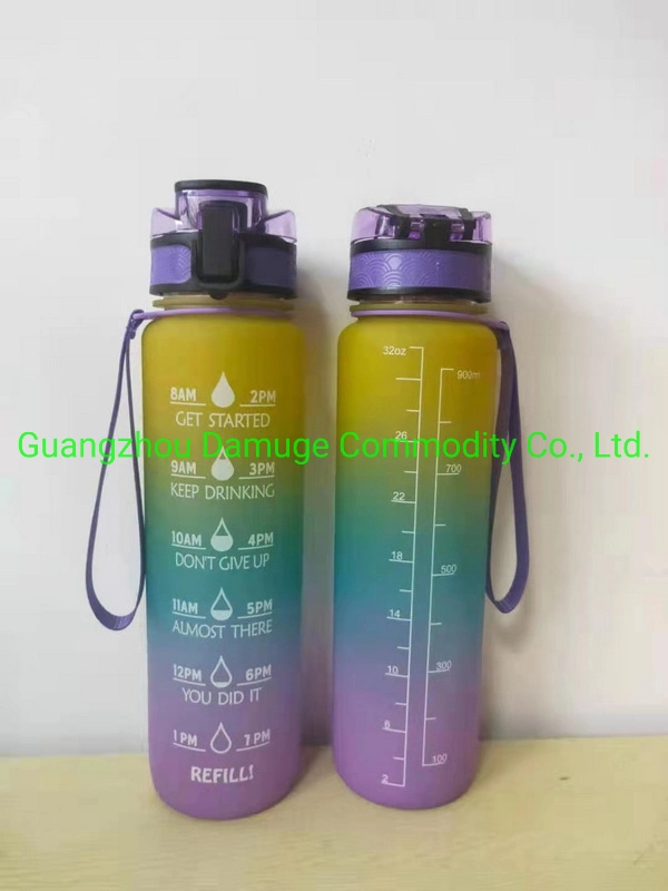 1 l grande capacité portable Tritan plastique Sports Water Bottle espace Bouchon à vis de flacon avec buse d'aspiration et poignée