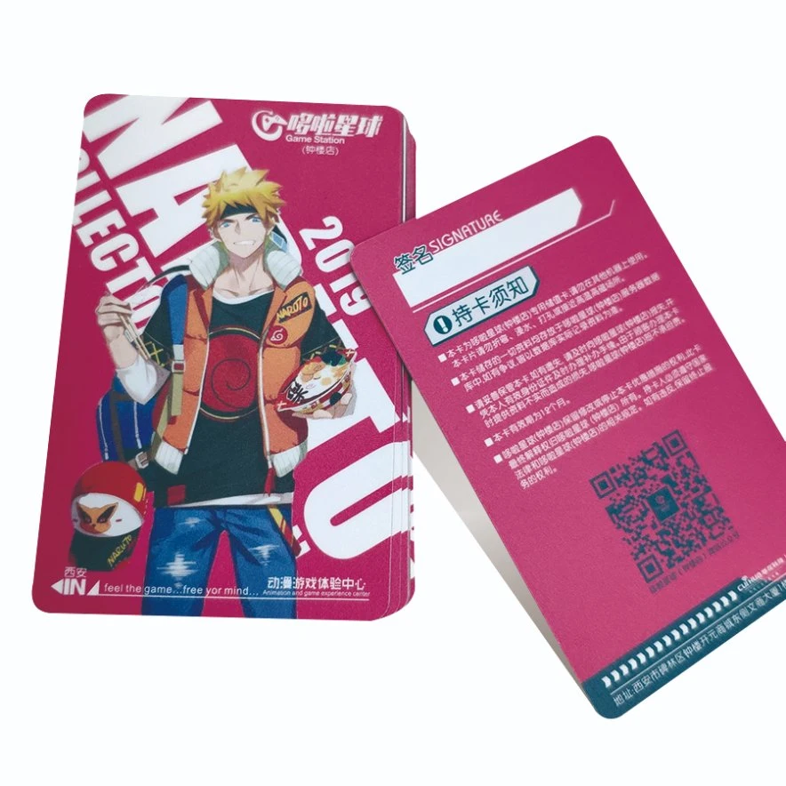 Cartes de membre en plastique PVC populaires avec code-barres pour la promotion.