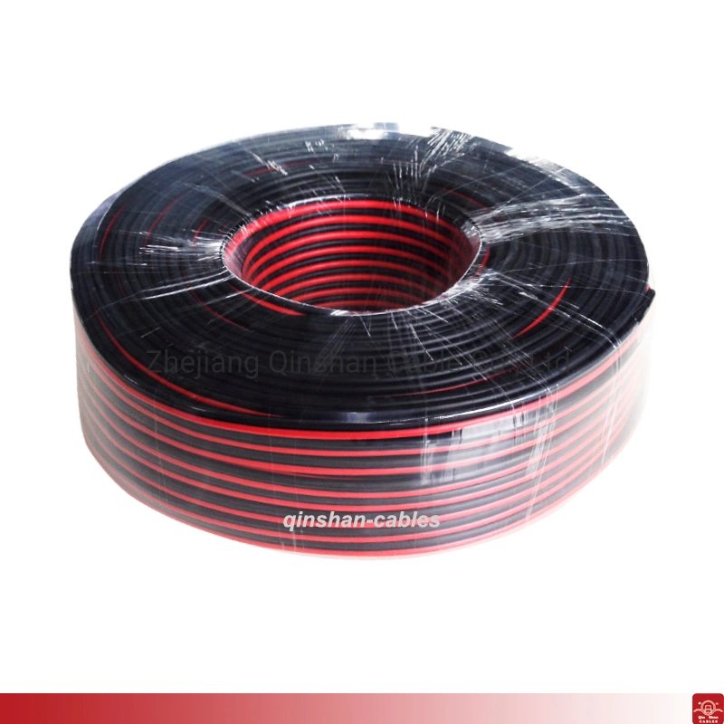 High quality/High cost performance Spool Package Plastic Drum Package 2X0.5mm 2X0.75mm Red Black OFC Parallel Speaker Wire