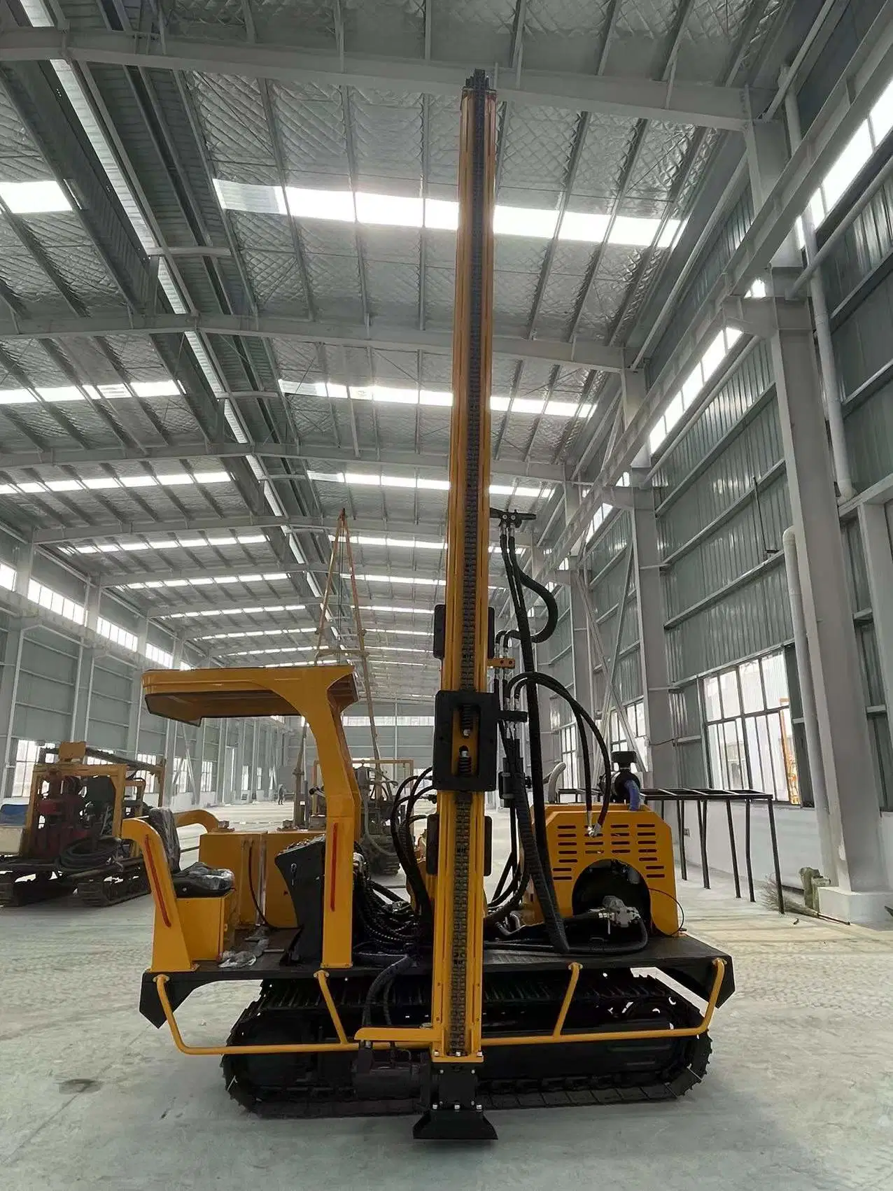 Solar Pile Driver Road Safety Maintenance Attachment Driver for U O Shape Pile Installation