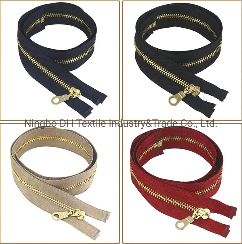 High quality/High cost performance  No. 5 Metal Zipper Jeans Zipper O/E, a/L From Original Factory